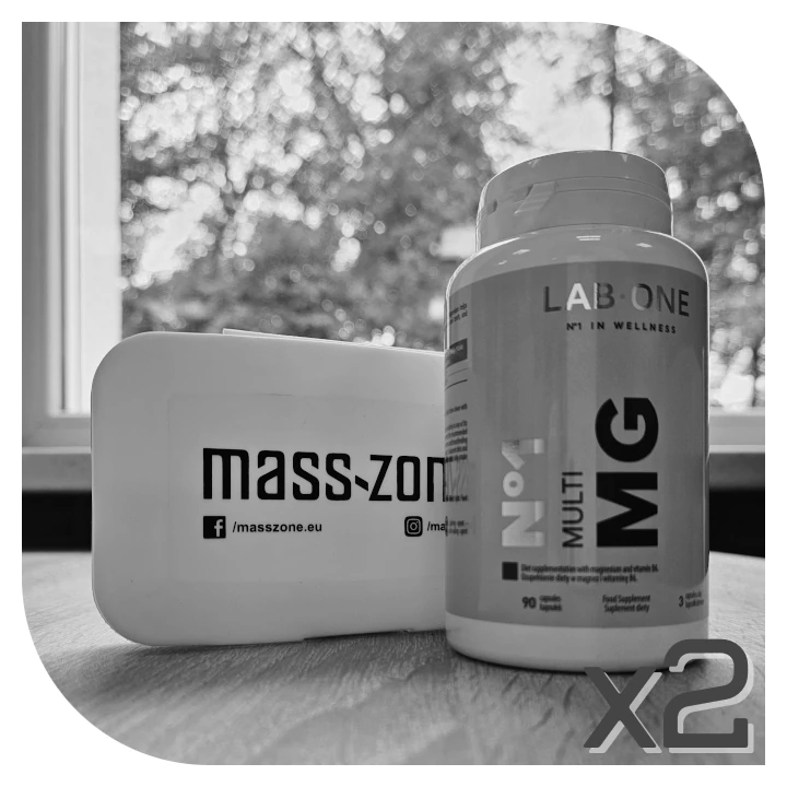 Zestaw Lab One  MultiMG +  pill box mass-zone.eu (1 zestaw)