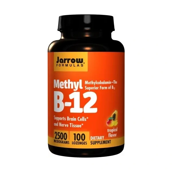 JARROW FORMULAS Methyl B12 (Metylokobalamina) 2500mcg - 100 pastylek Tropikalny