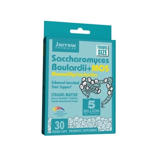 JARROW FORMULAS Saccharomyces Boulardii + MOS (Probiotyk) - 30 kapsułek wegetariańskich