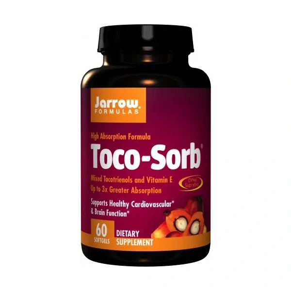 JARROW FORMULAS Toco-Sorb (Supports Healthy Cardiovascular and Brain Functions) 60 softgels