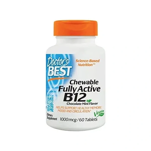 Doctor's Best Chewable Fully Active B12 (Witamina B12) - 60 tabletek wegetariańskich