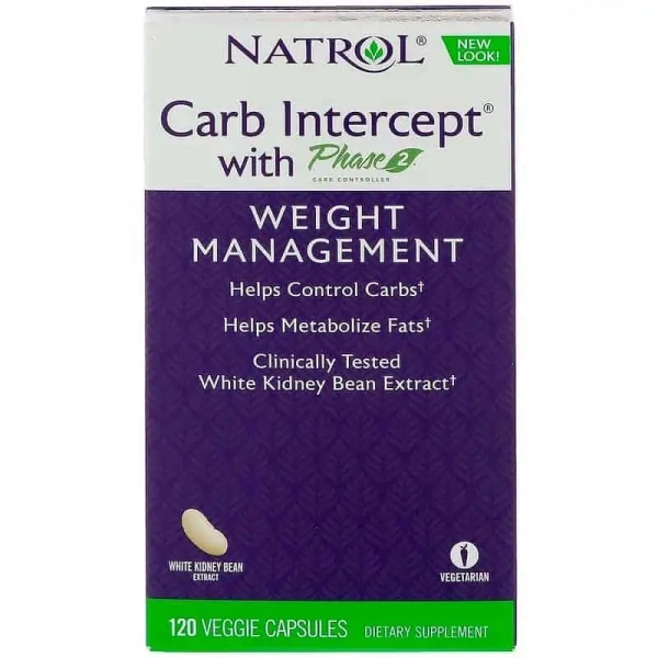 NATROL Carb Intercept with Phase 2 - 120 vegetarian caps