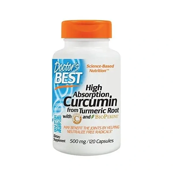 Doctor's Best High Absorption Curcumin From Turmeric Root with C3 Complex & BioPerine, 500mg - 120 caps