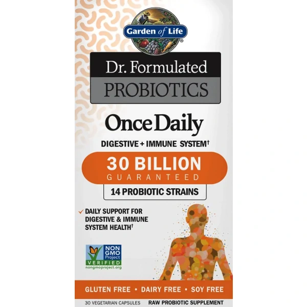 GARDEN OF LIFE Dr. Formulated Probiotics Once Daily - 30 vegetarian caps
