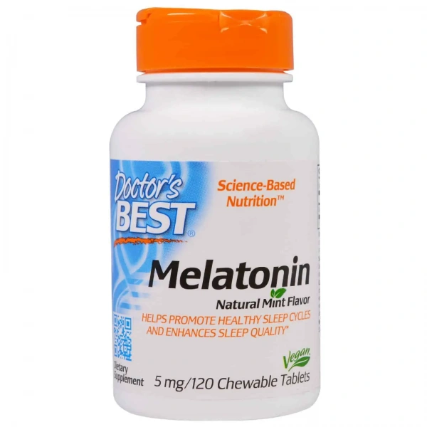Doctor's Best Melatonin (Melatonina), 5mg - 120 tabletek do ssania