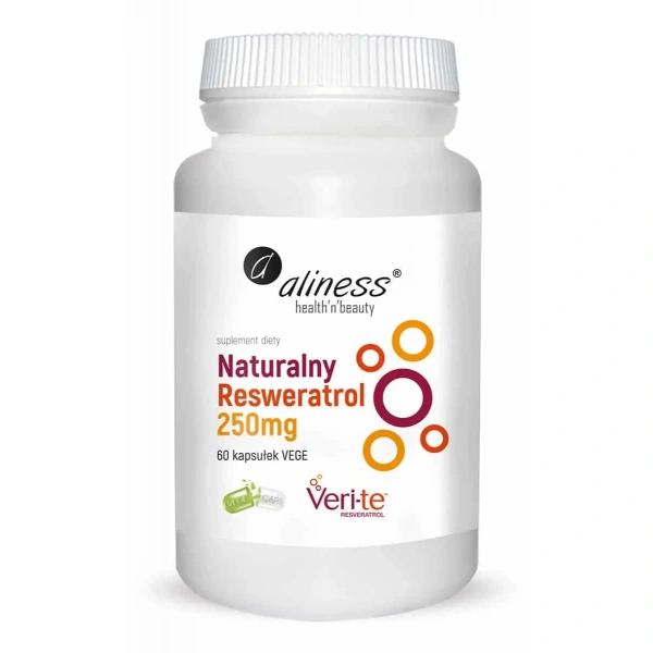 ALINESS Natural Resveratrol Veri-Te 250mg 60 Vegetarian Capsules