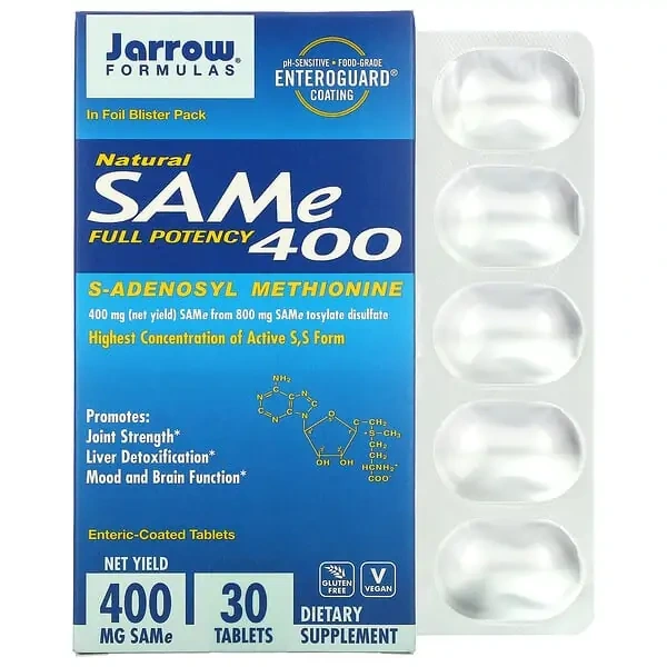 JARROW FORMULAS SAMe 400 S-Adenosyl-L-Methionine 30 Tablets