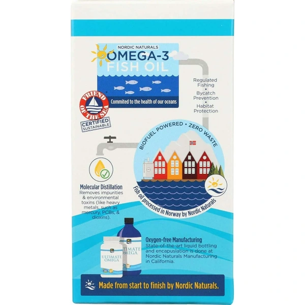 NORDIC NATURALS Ultimate Omega-D3 1280mg (Omega-3, EPA, DHA with Vitamin D3) 60 gel capsules