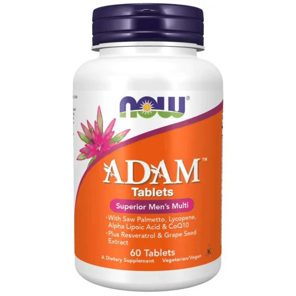 NOW FOODS Adam Multivitamin (Multiwitamina dla Mężczyzn) 60 Tabletek wegetariańskich