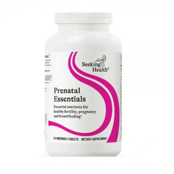 SEEKING HEALTH Prenatal Essentials Chewable - previously known as: Optimal Prenatal Chewable - Support for pregnant women) 60 Vegetarian tablets