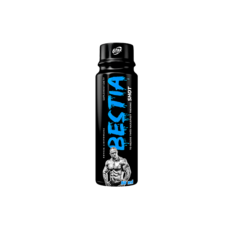 6PAK Bestia 80 ml shot o smaku tropikalnym