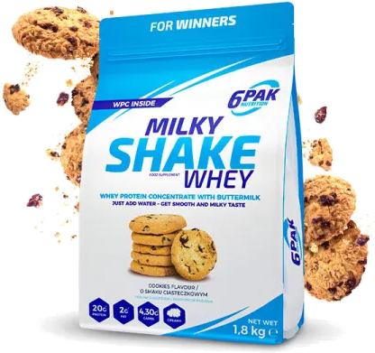 6PAK Milky Shake Whey 700g białko WPC o smaku ciasteczkowym