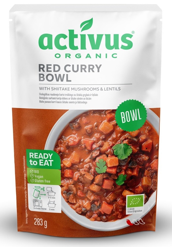 ACTIVUS Danie czerwone curry z grzybami shitake i soczewicą BEZGL. BIO 283 g