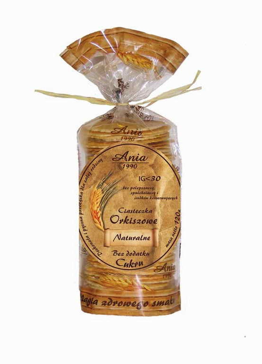 ANIA Ciasteczka orkiszowe naturalne B/C 120 g