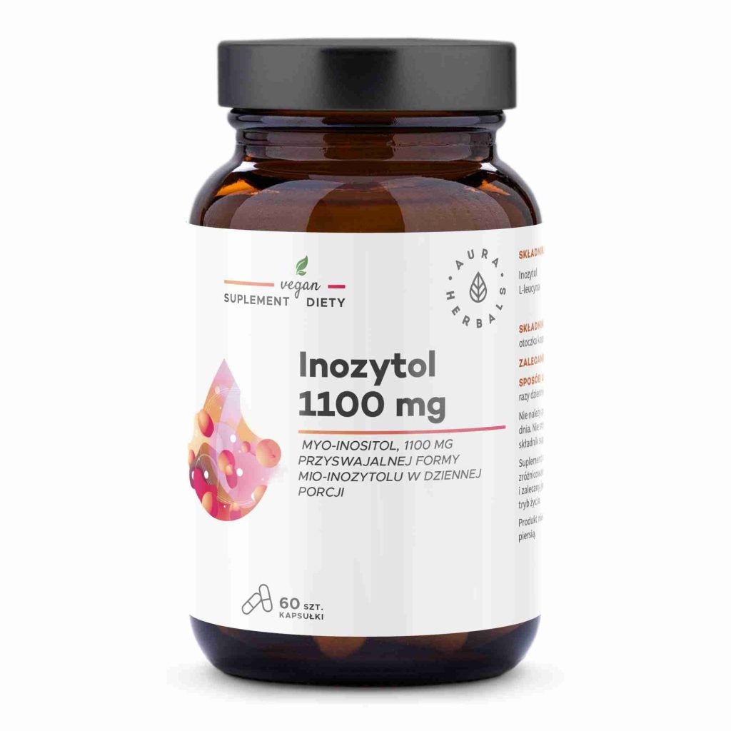 Aura Herbals Inozytol 1100 mg  Myo-Inositol 60 kapsułek