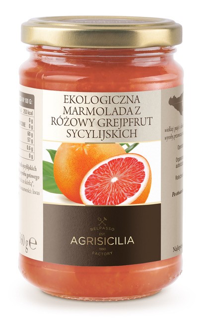 Agrisicilia marmolada z różowych grejpfrutów sycylijskich bio 360 g