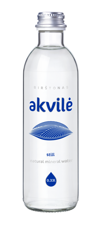 Akvile naturalna woda mineralna niegazowana 330 ml (szkło)