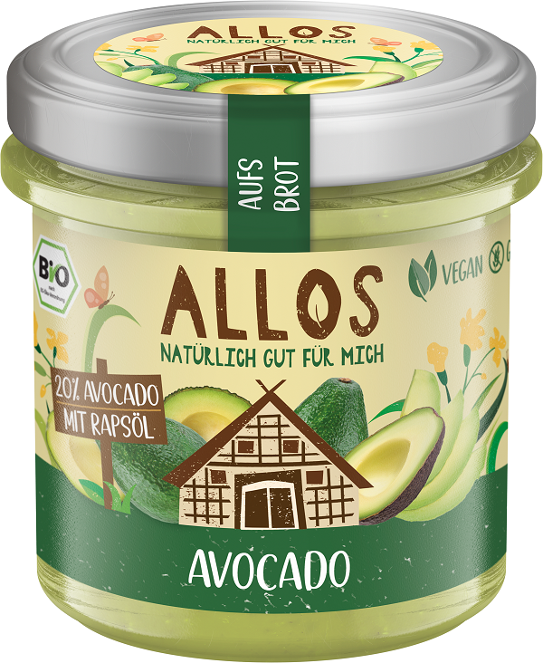Allos pasta kremowa z awokado bezglutenowa bio 140 g