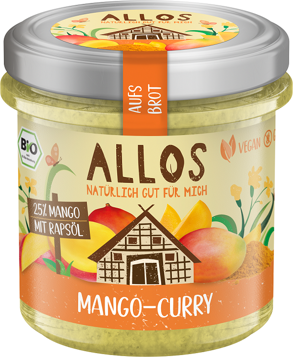 Allos pasta kremowa z mango i curry bezglutenowa bio 140 g