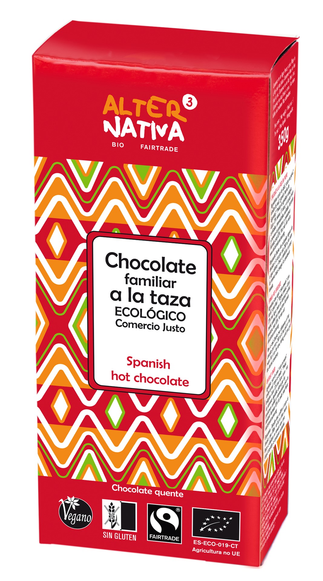 Alternativa czekolada do picia na gorąco fair trade bezglutenowa bio 350 g