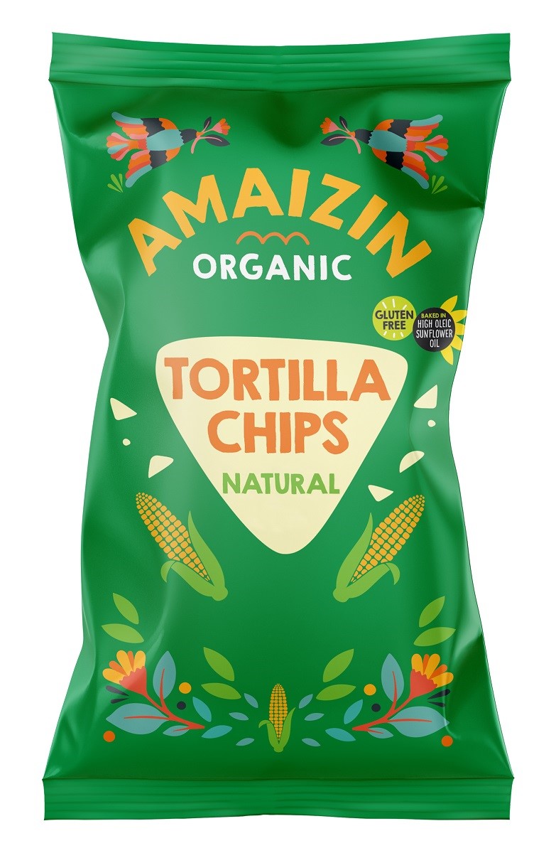 Amaizin chipsy tortilla kukurydziane solone bezglutenowe bio 250 g
