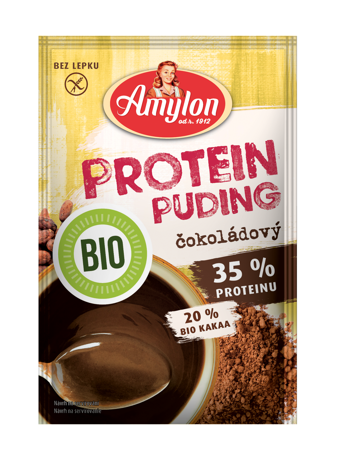 Amylon budyń proteinowy o smaku czekoladowym bez dodatku cukrów bezglutenowy bio 45 g