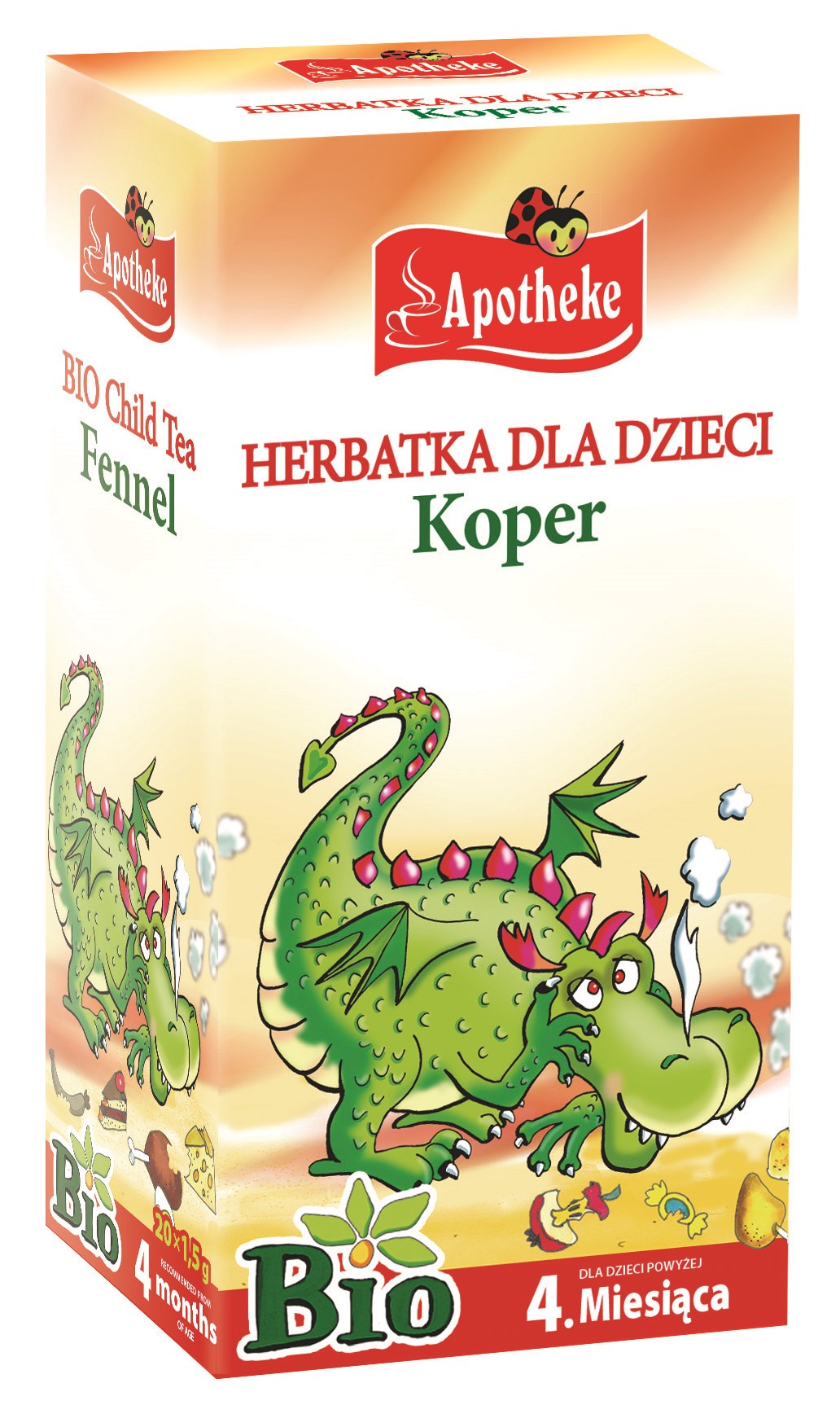Apotheke herbatka dla dzieci  koper włoski po 4 miesiącu bio (20 x 1,5 g) 30 g