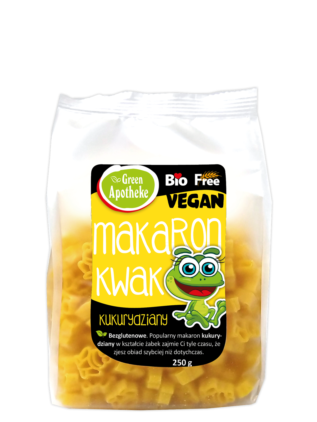 Apotheke makaron (kukurydziany) dla dzieci żabki bezglutenowy bio 250 g