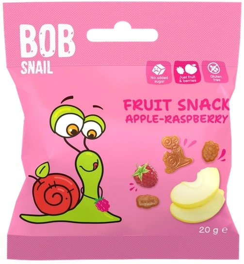 BOB SNAIL Przekąska jabłko malina 20g