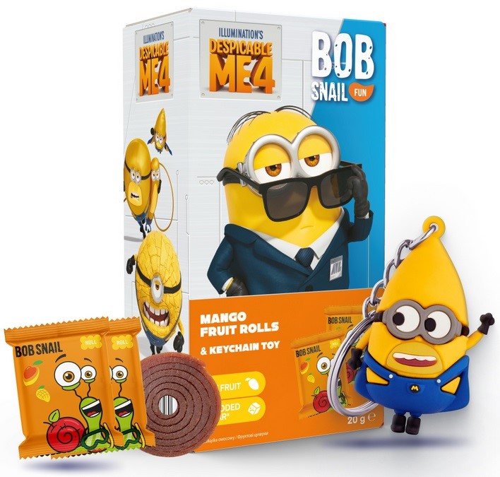 BOB SNAIL Przekąska mango + zabawka Minions 20g