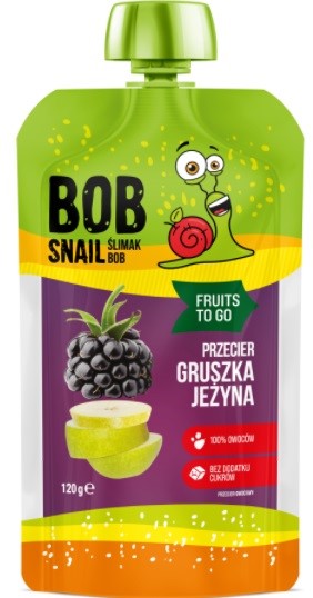 BOB SNAIL Smoothie gruszka - jeżyna bez dodatku cukru 120g