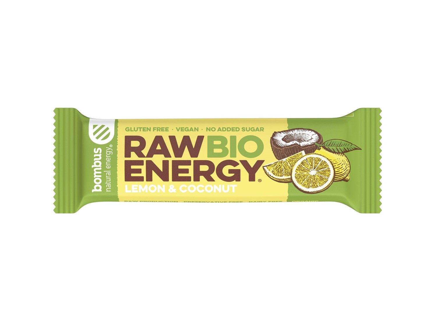 BOMBUS BIO Baton RAW ENERGY BIO cytryna-kokos BEZGL. BIO 50 g
