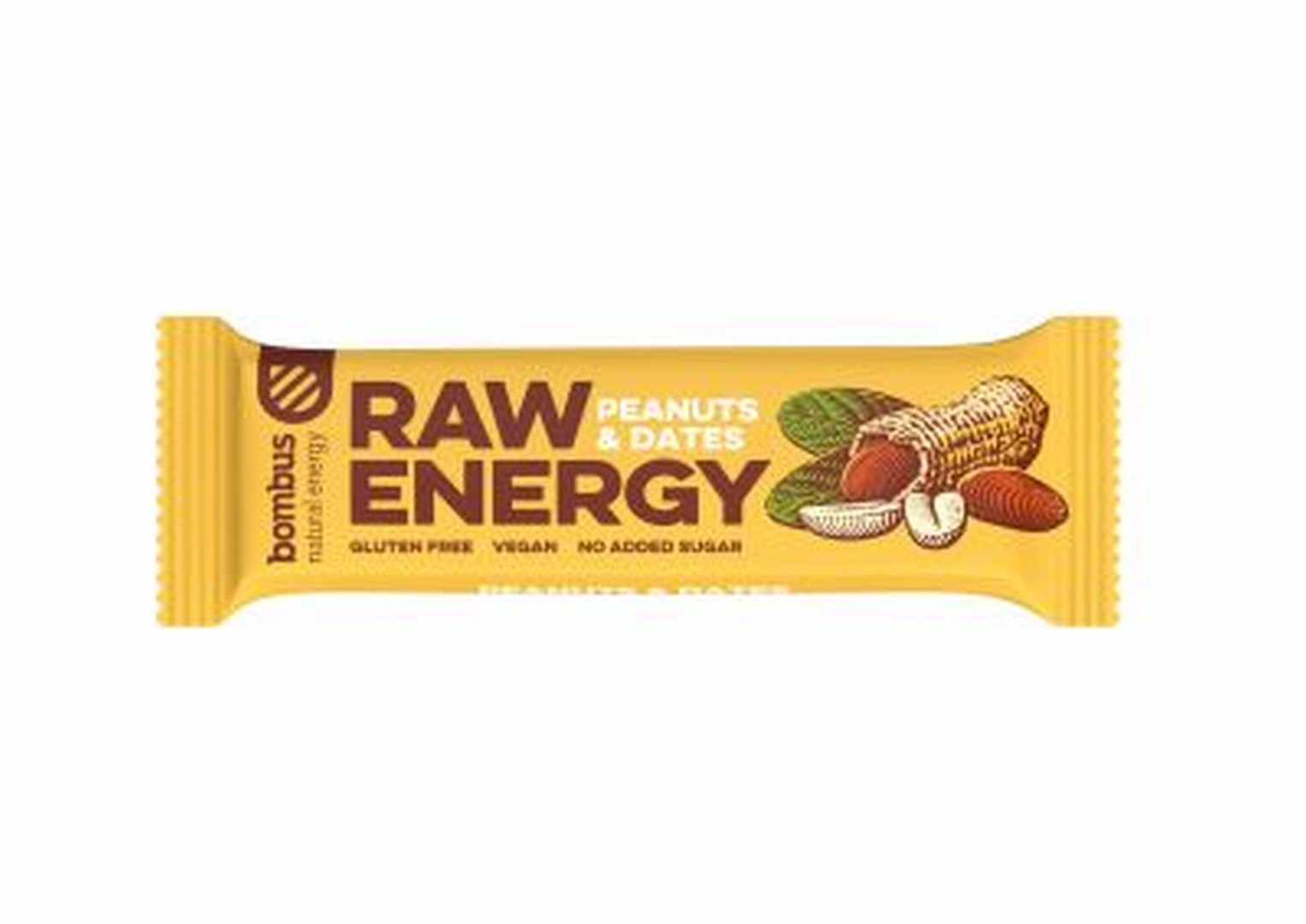 BOMBUS Baton RAW ENERGY orzech ziemny-daktyl BEZGL. 50 g