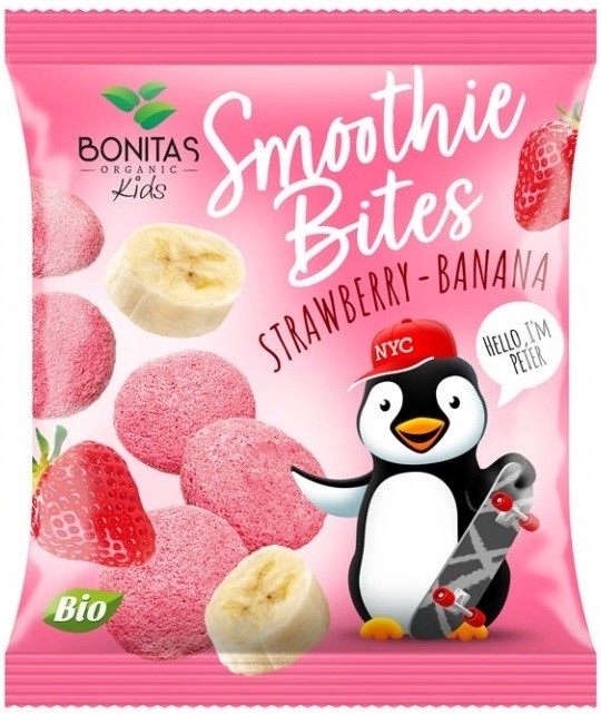 BONITAS Liofilizowana przekąska truskawka-banan-jogurt BIO 10 g