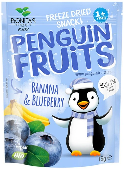 BONITAS Liofilizowany banan i jagoda BIO 15 g