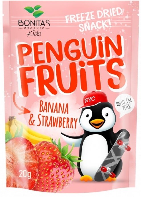 BONITAS Liofilizowany banan i truskawka BIO 15 g