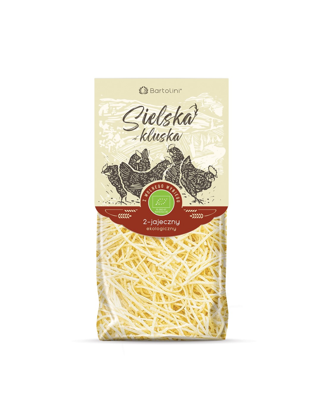 Bartolini makaron (2jajeczny) krajanka cienka bio 250 g