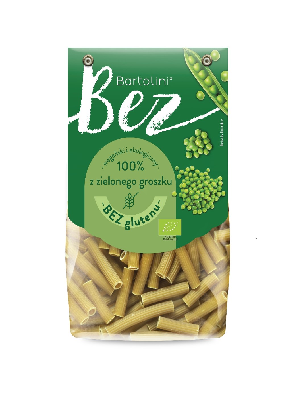 Bartolini makaron proteinowy (z groszku zielonego) rurka bezglutenowy bio 250 g