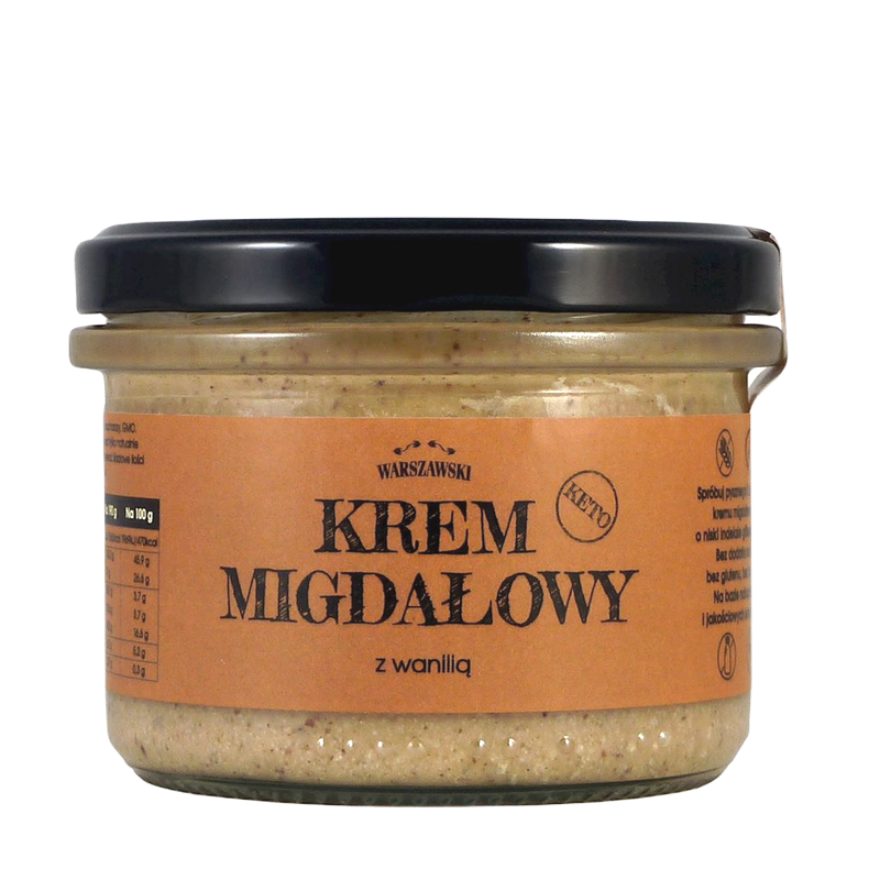 Baton krem migdałowy z wanilią keto bez dodatku cukrów bezglutenowy 190 g