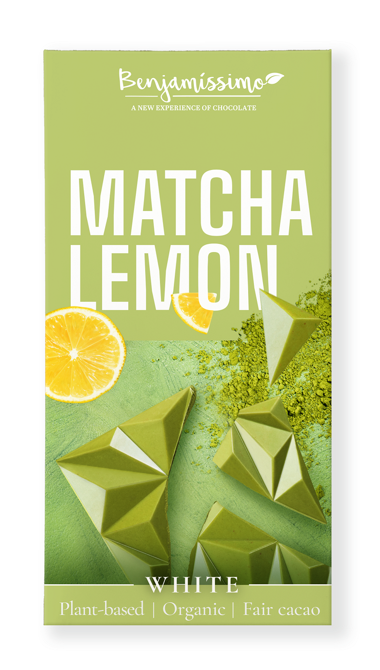 Benjamissimo tabliczka kakaowa herbata matcha  cytryna bezglutenowa bio 60 g