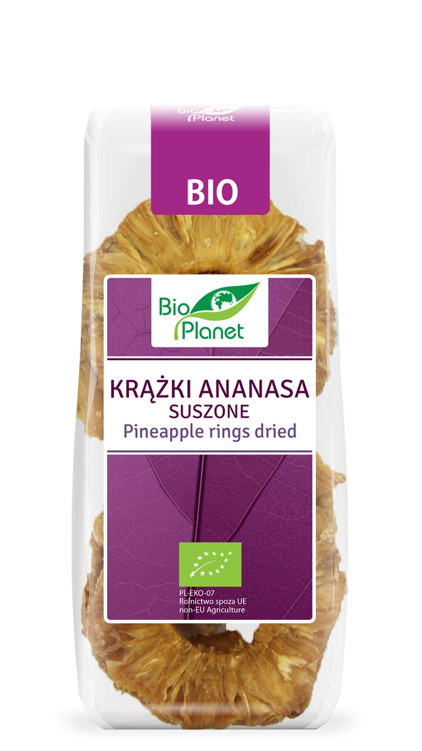 Bio planet ananas suszony krążki bio 100 g