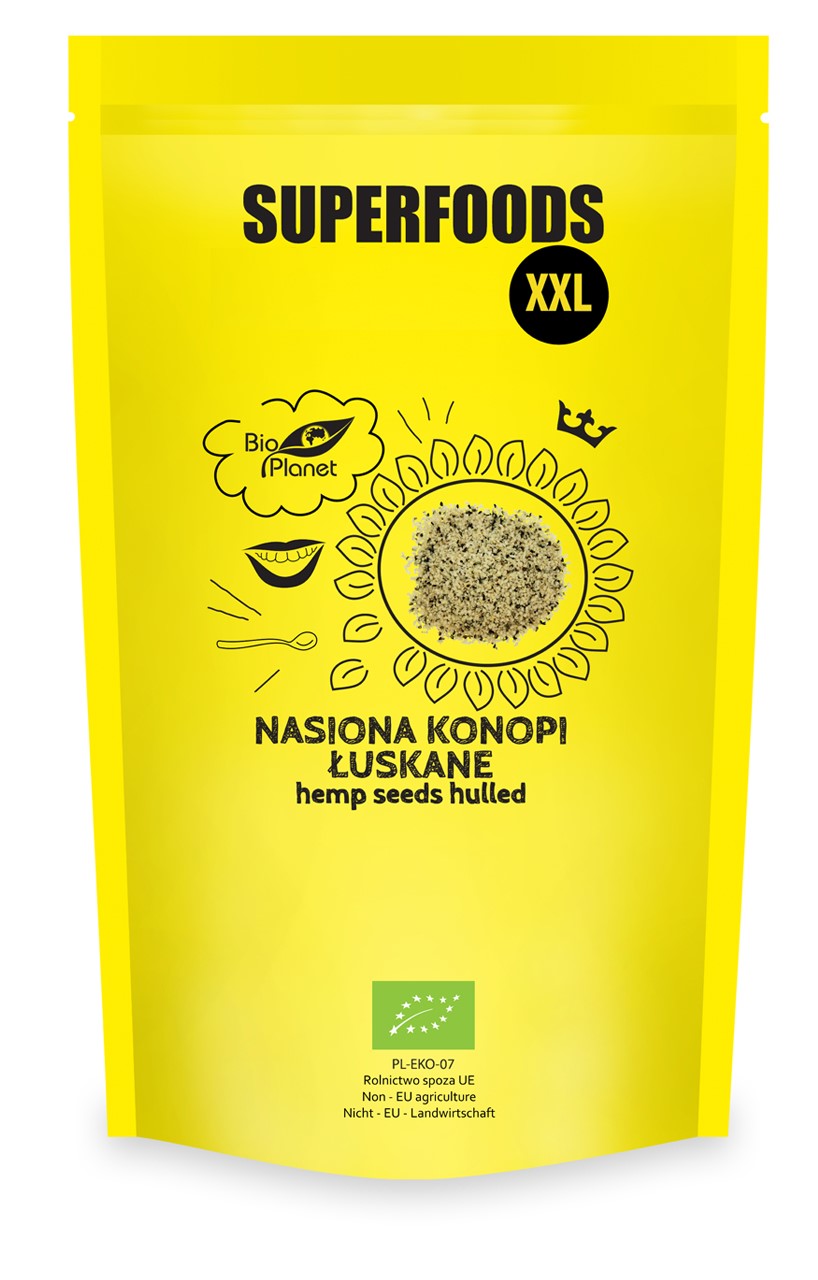 Bio planet nasiona konopi łuskane bio 600 g