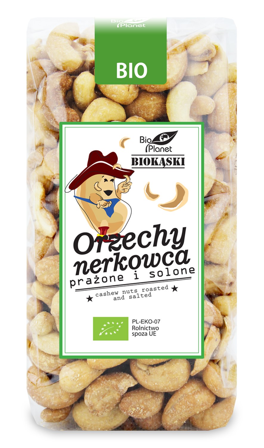 Bio planet orzechy nerkowca prażone i solone bio 350 g