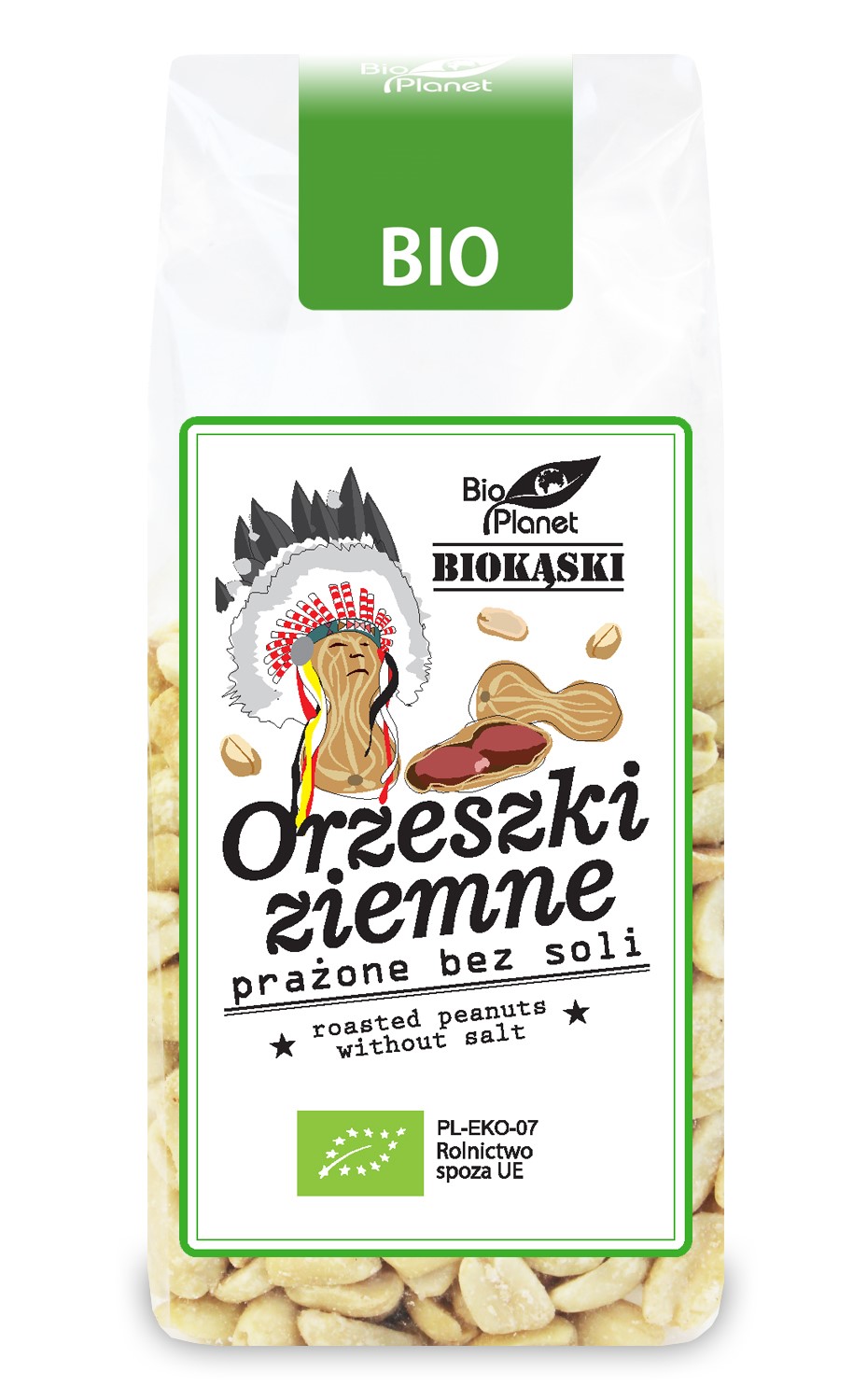 Bio planet orzeszki ziemne prażone bez soli bio 150 g