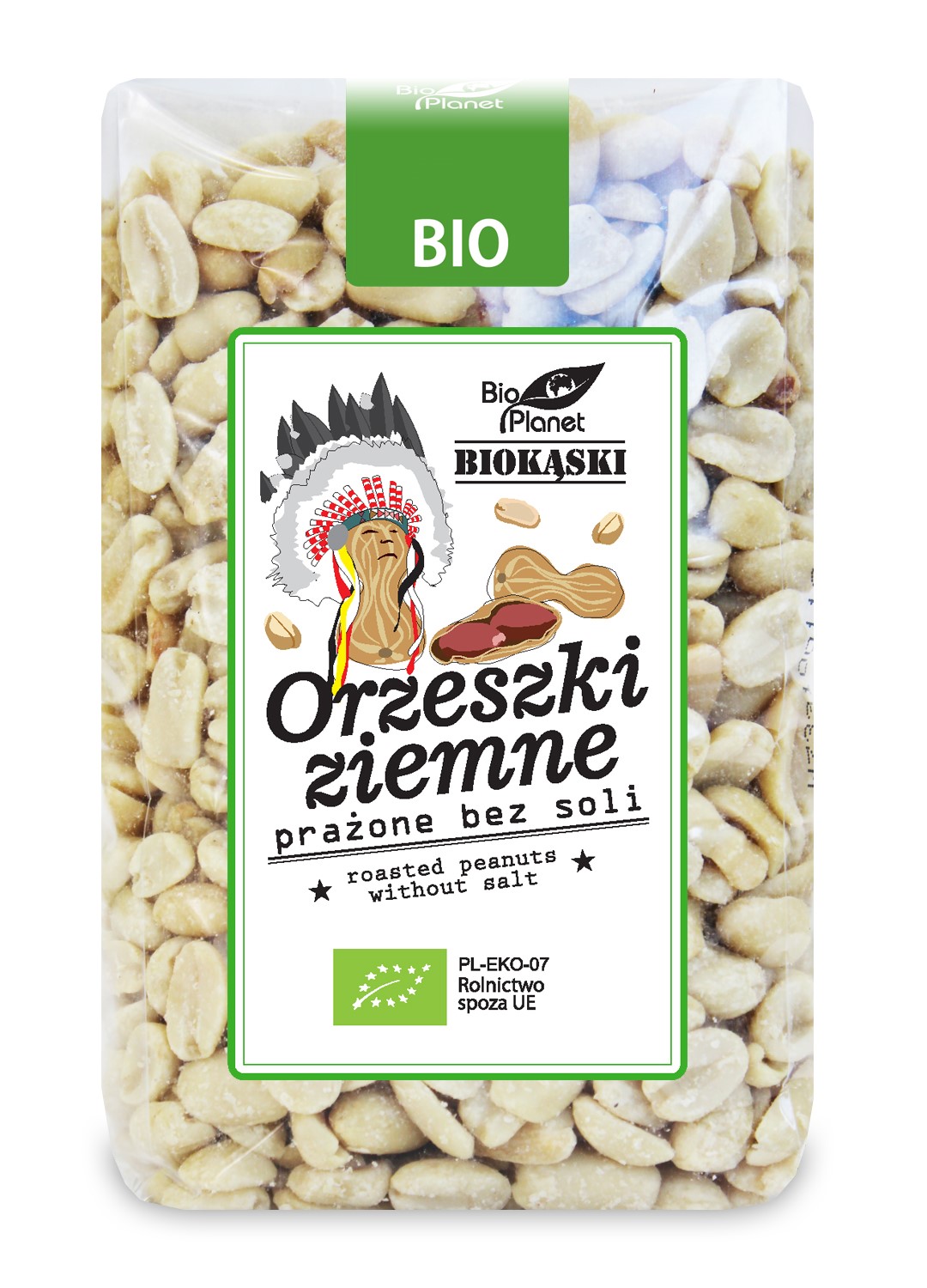 Bio planet orzeszki ziemne prażone bez soli bio 350 g