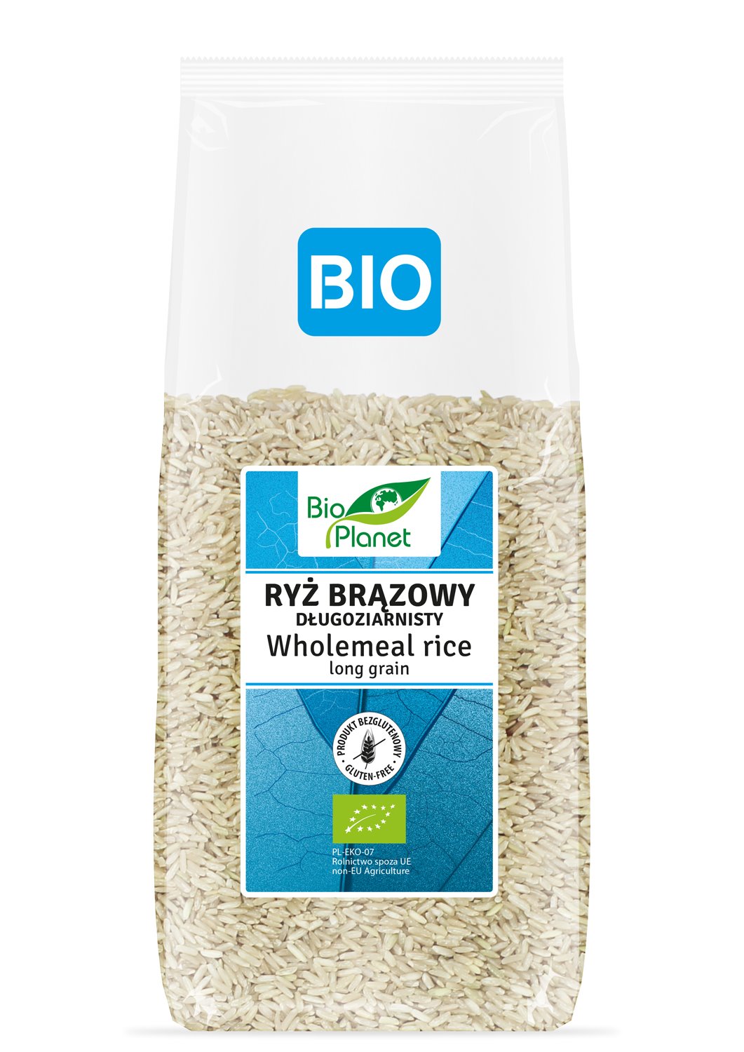 Bio planet ryż brązowy długoziarnisty bezglutenowy bio 1 kg