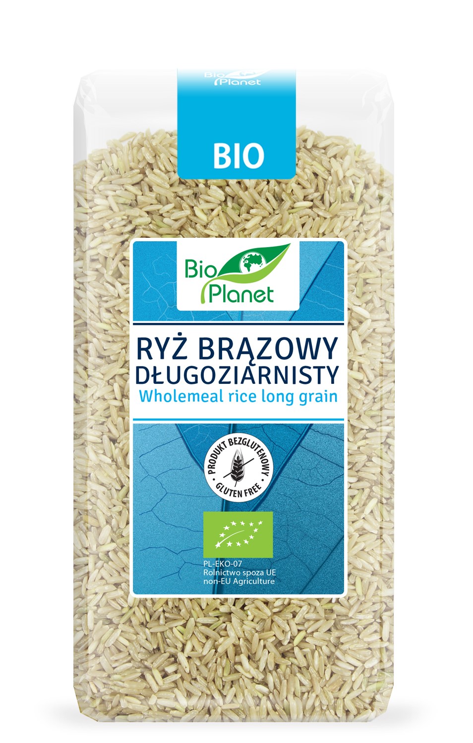 Bio planet ryż brązowy długoziarnisty bezglutenowy bio 500 g