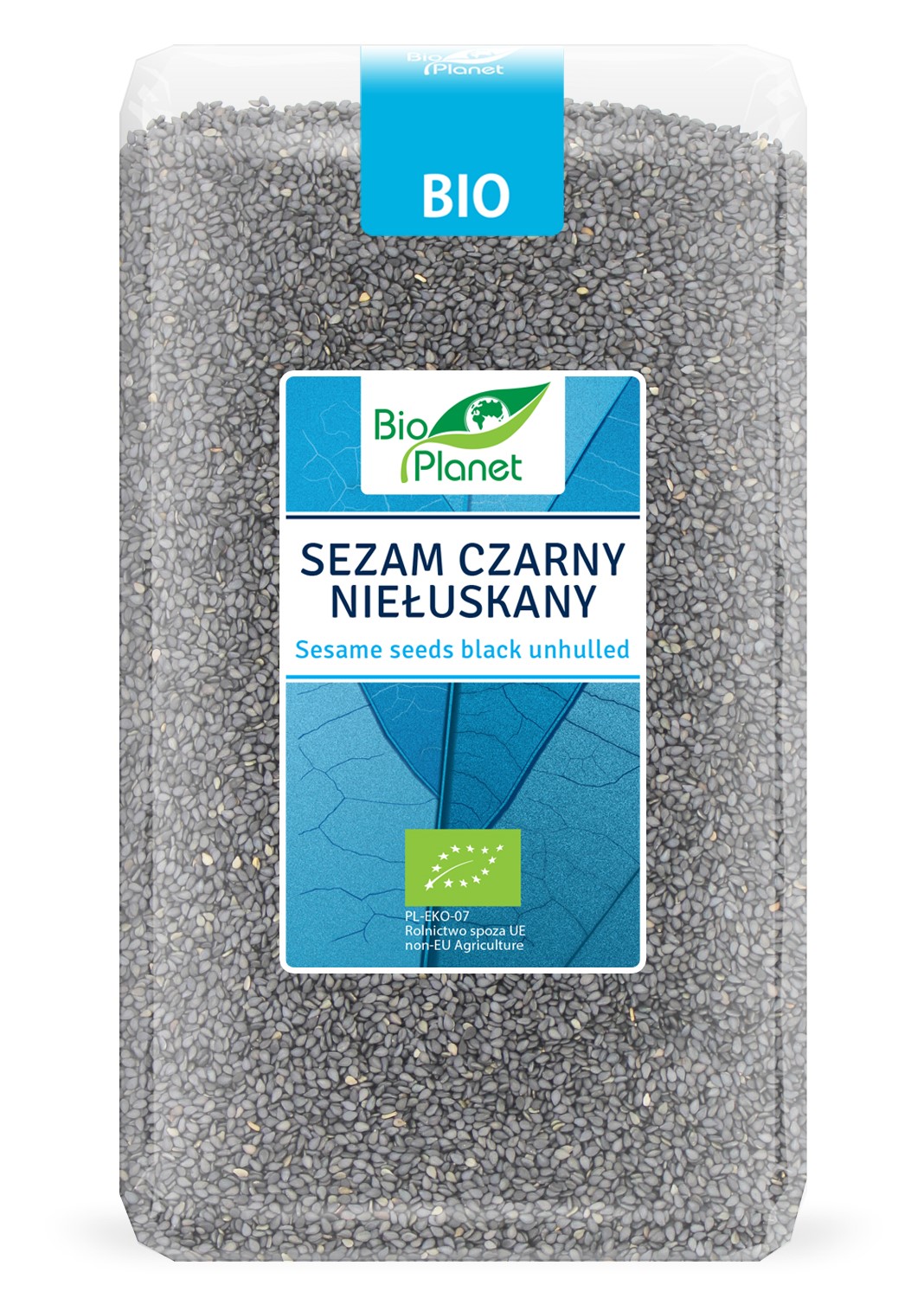 Bio planet sezam czarny niełuskany bio 1 kg