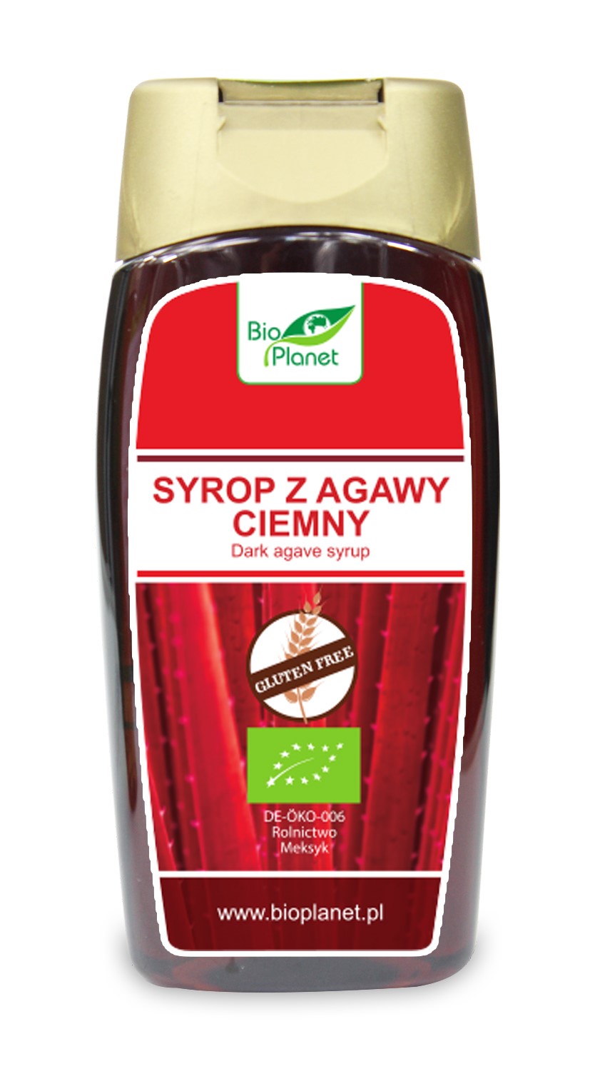 Bio planet syrop z agawy ciemny bezglutenowy bio 350 g (250 ml)