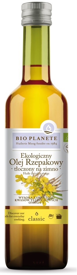 Bio planete olej rzepakowy tłoczony na zimno bio 500 ml